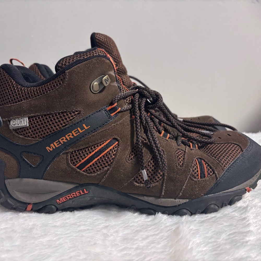 Merrell Brown and Orange Men's Hiking Boots